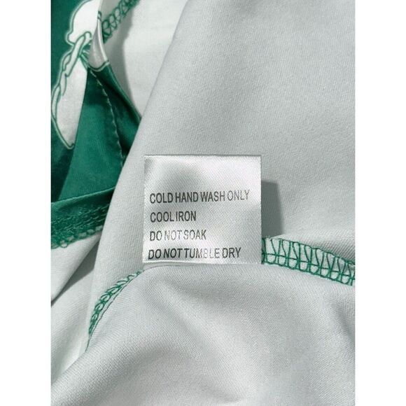 Princess Polly Women's Floral Satin Slip Mini Dress Green Size 6 - Picture 10 of 15